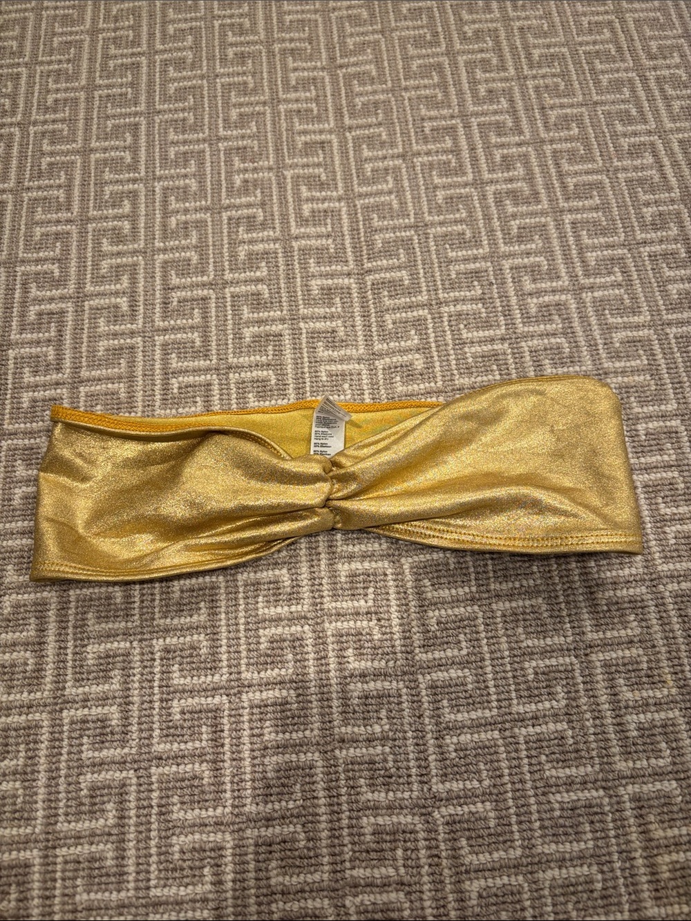 American Apparel Gold Metallic Twist Bandeau Top Brand New Without Tag